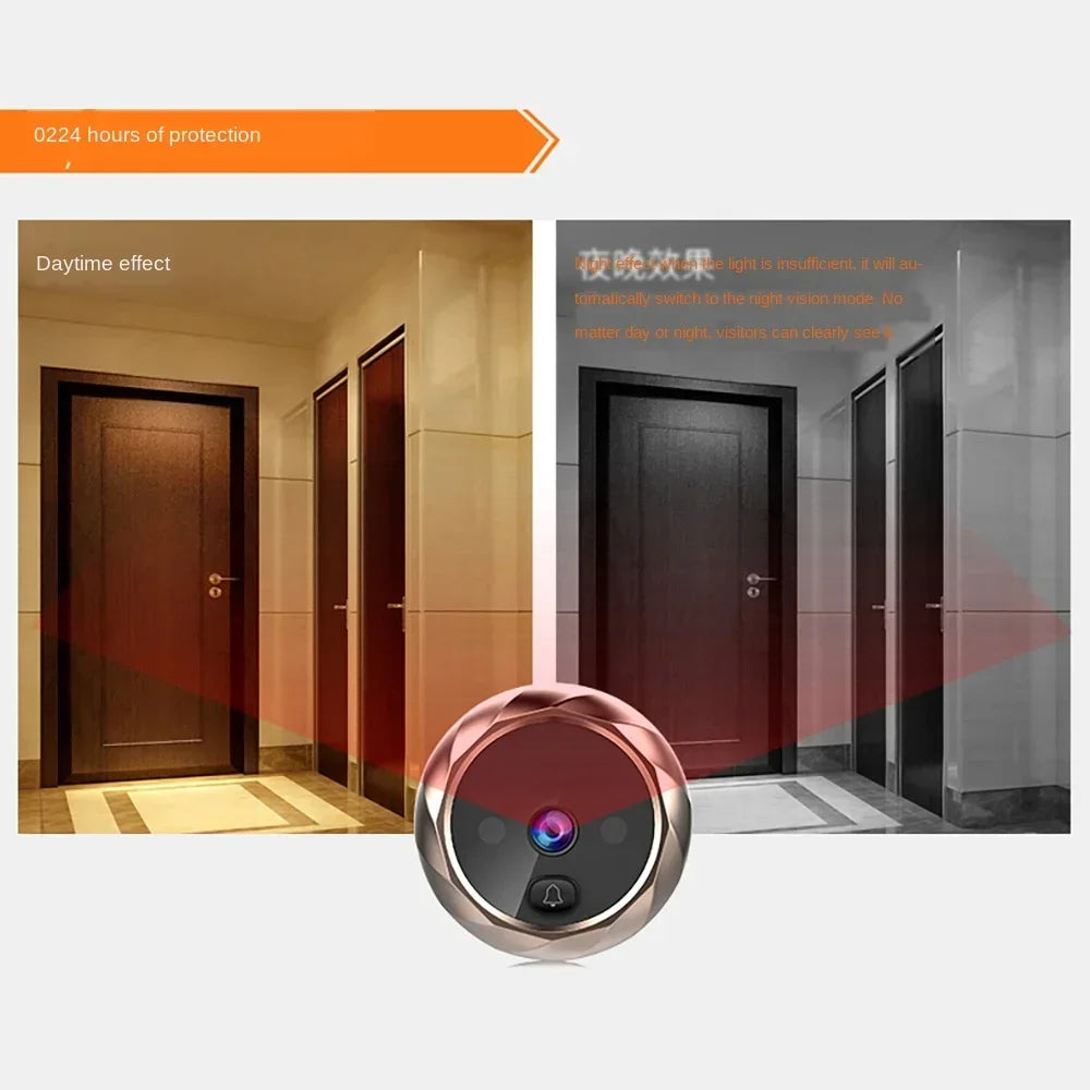 Digital Door Viewer Peephole Door Camera Doorbell 2.8-inch LCD Screen Night Vision Photo Shooting Digital Door Monitoring