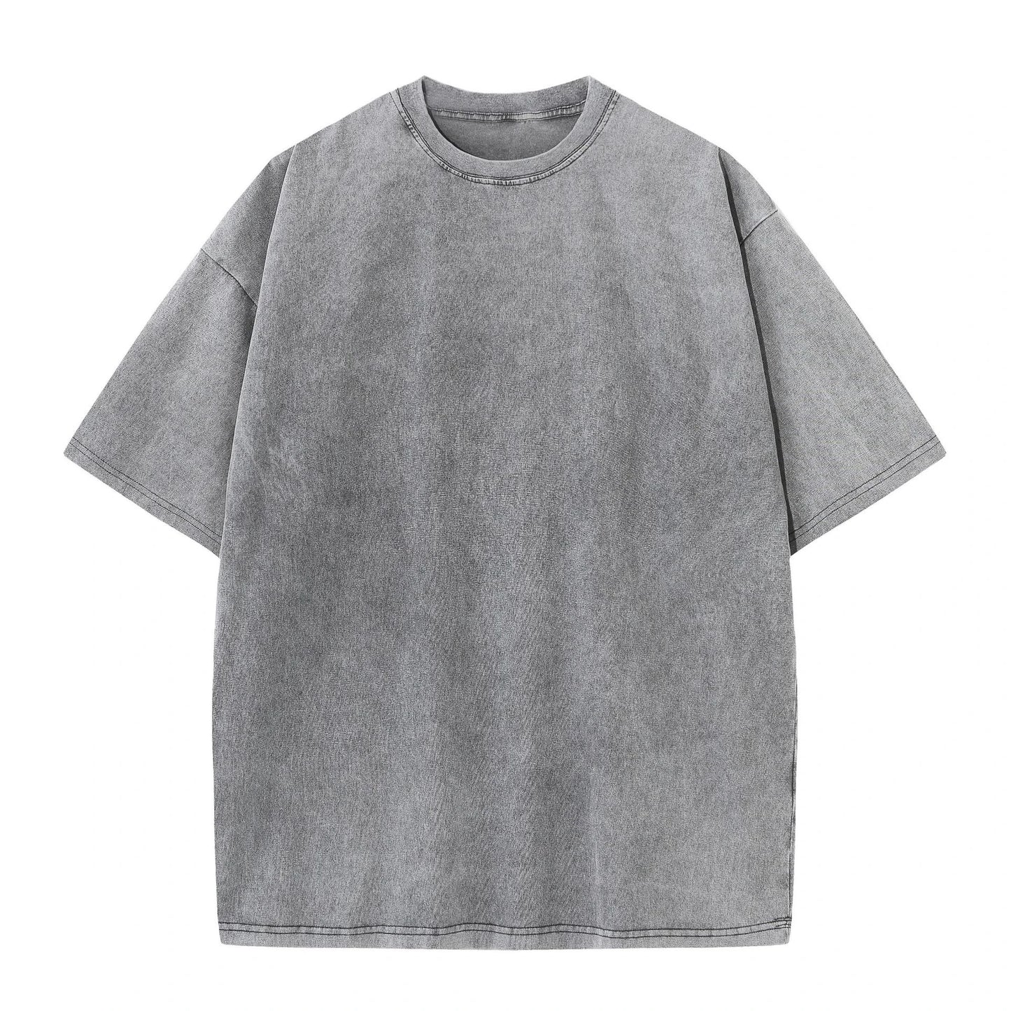 Women Cotton Washed Solid T-Shirt Summer Casual Short Sleeve O-Neck Distressed Tops Fashion Street Oversize Tees Female Clothing