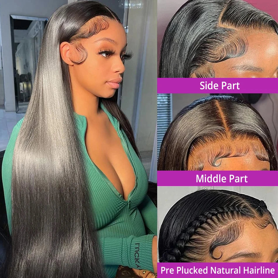 Straight 13x4 13x6 Lace Frontal Wig Glueless Wig Human Hair Wear Go 200Density Straight Human Hair Wigs 5x5 6x4 Pre Cut Lace Wig