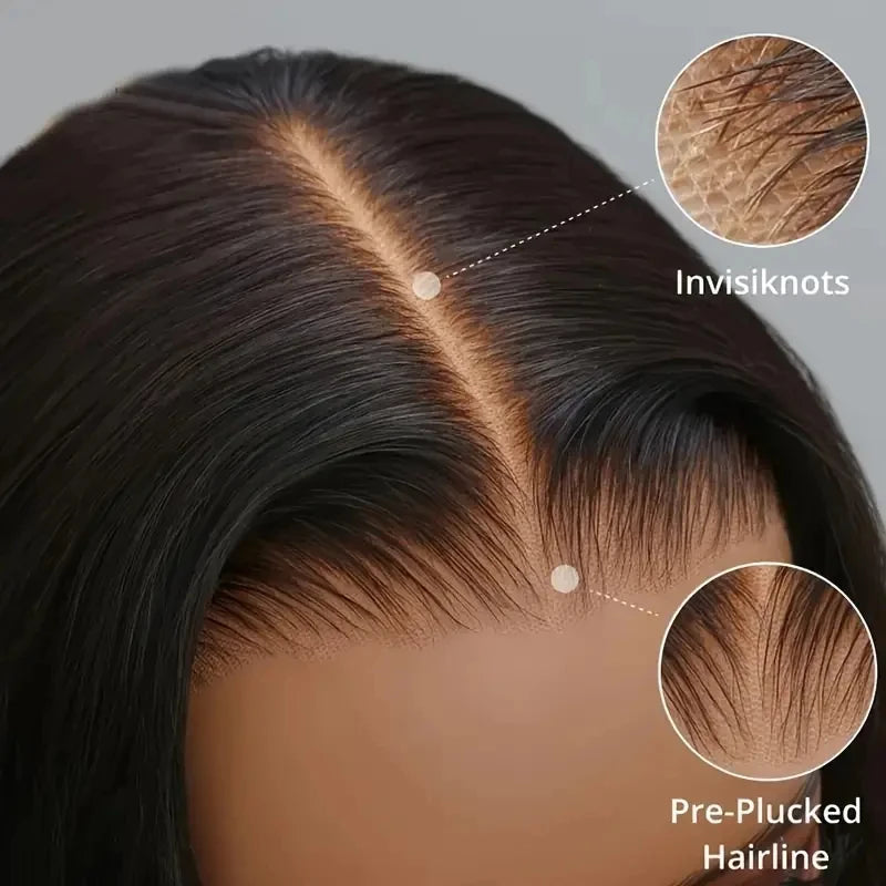 14 Inch Short Black Bob Wig with Bangs Human Hair Yaki Straight Bang Bob Wig Glueless Scalp Bob Bang Wig For Black Women