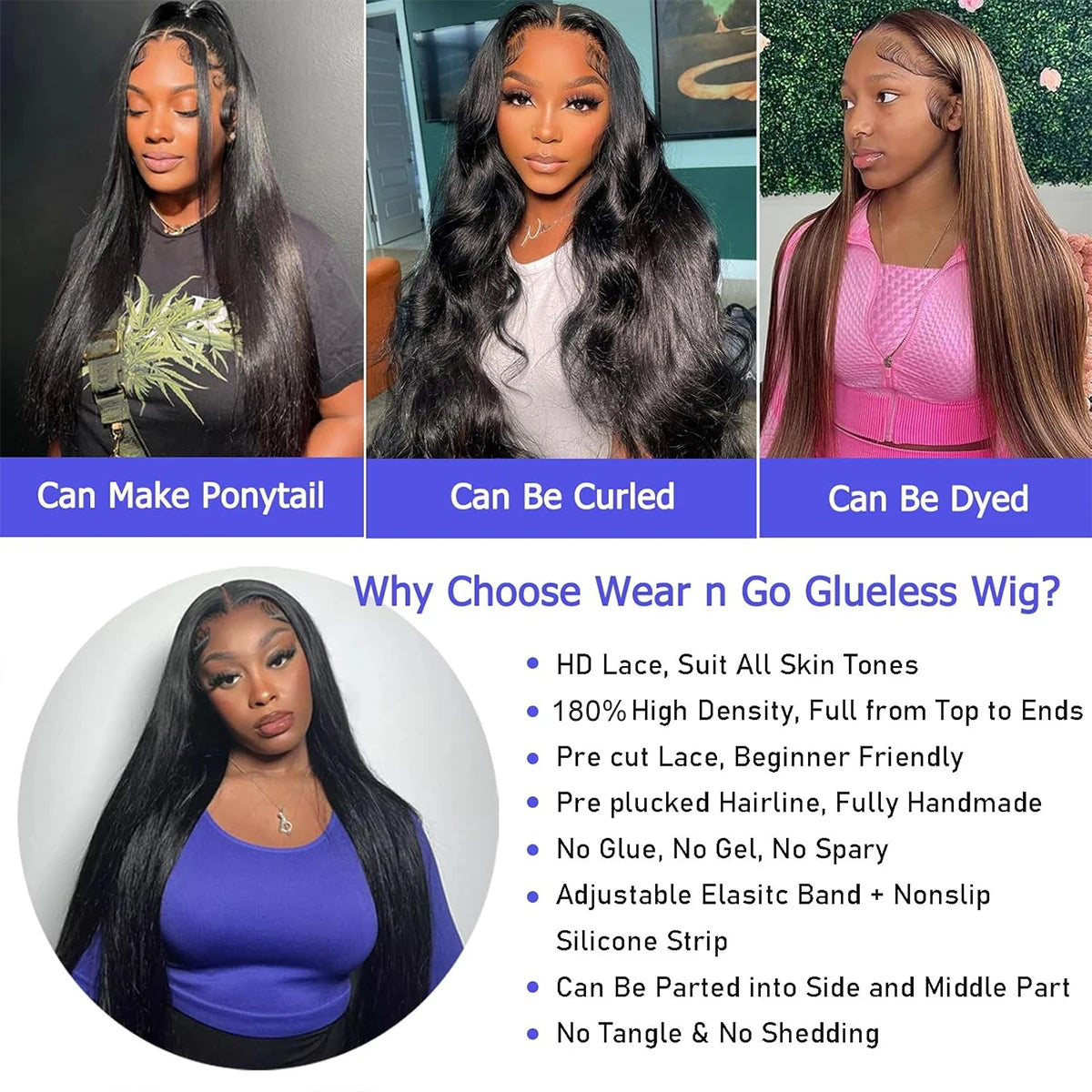Straight 13x4 13x6 Lace Frontal Wig Glueless Wig Human Hair Wear Go 200Density Straight Human Hair Wigs 5x5 6x4 Pre Cut Lace Wig