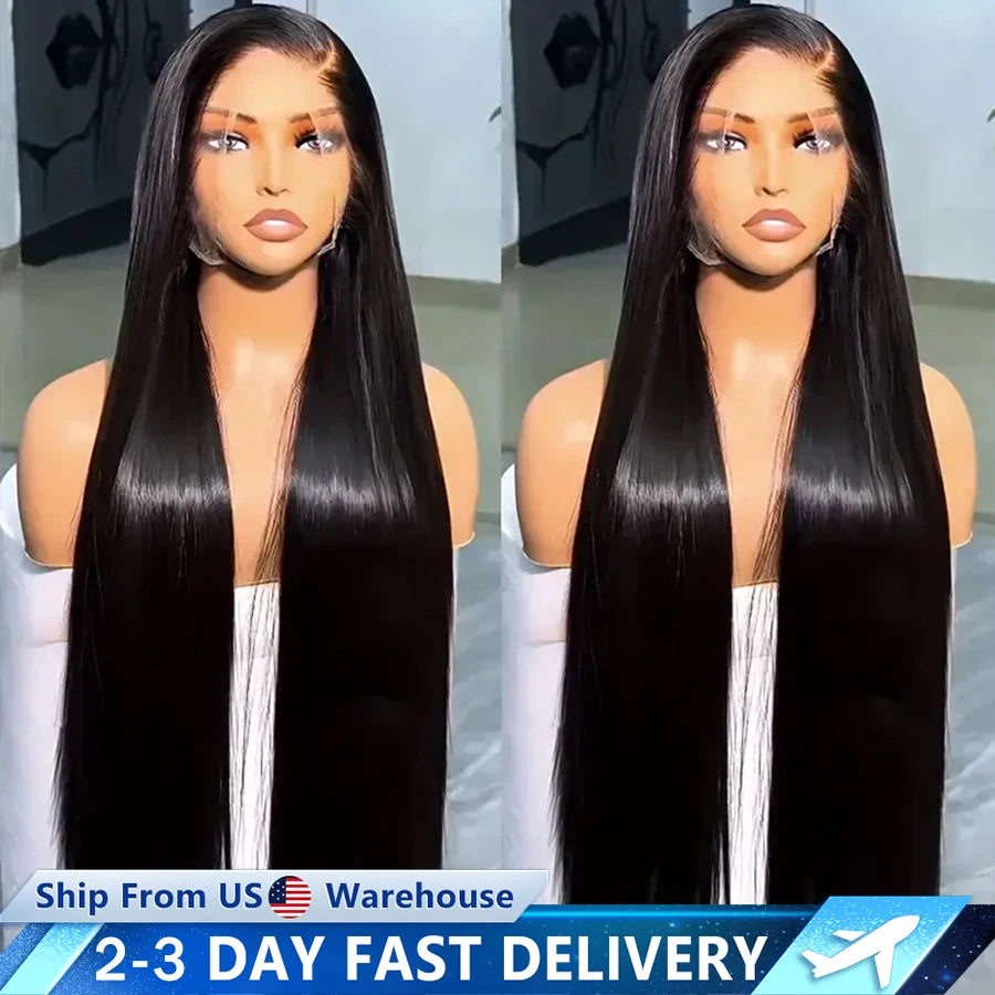 Straight 13x4 13x6 Lace Frontal Wig Glueless Wig Human Hair Wear Go 200Density Straight Human Hair Wigs 5x5 6x4 Pre Cut Lace Wig