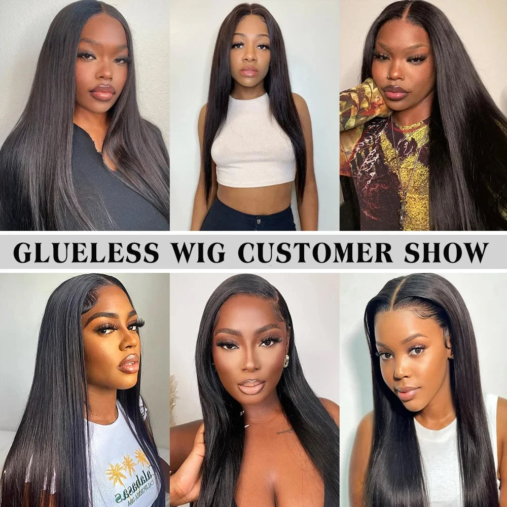 Straight 13x4 13x6 Lace Frontal Wig Glueless Wig Human Hair Wear Go 200Density Straight Human Hair Wigs 5x5 6x4 Pre Cut Lace Wig
