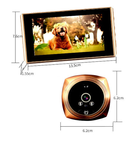 Door Viewer Video Peephole Camera Motion Detection 4.3" Monitor Digital Ring Doorbell Video-eye Security Voice Record