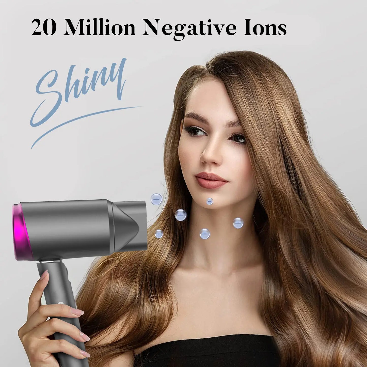 SEJOY Ionic Hair Dryers LED Display AnionTechnology Portable Lightweight Blow Dryer Airflow Salon