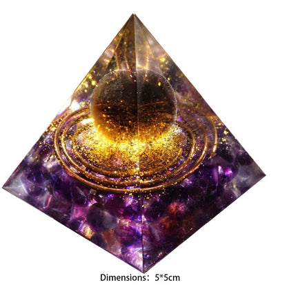 Natural Stone Crystal Orgonite Pyramid Healing Stone Chakra Reiki Home Office Decoration Gift Outdoor Garden Party Decor
