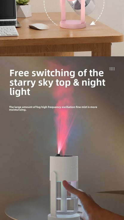 Star Projection Device Humidifier USB Ultrasonic Car Air Humidifier Household Hydrating Nebulizer