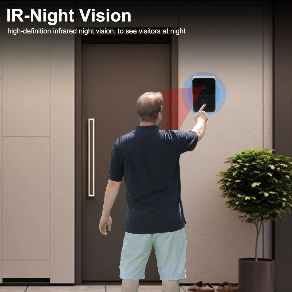 Secure HD Door Bell Intercom Voice Change Camera Wireless For Home Night Vision Smart Home Security WIFI Video Doorbell Two Way