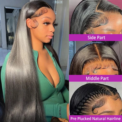 Straight 13x4 13x6 Lace Frontal Wig Glueless Wig Human Hair Wear Go 200Density Straight Human Hair Wigs 5x5 6x4 Pre Cut Lace Wig