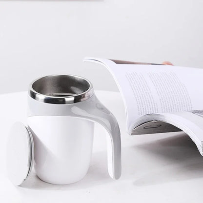 Automatic Mixing Cup Battery Portable Coffee Electric Mixing Stainless Steel Rotary Magn，