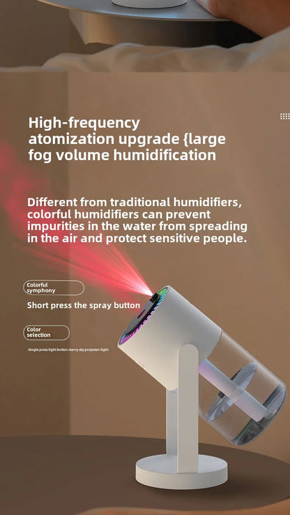 Star Projection Device Humidifier USB Ultrasonic Car Air Humidifier Household Hydrating Nebulizer