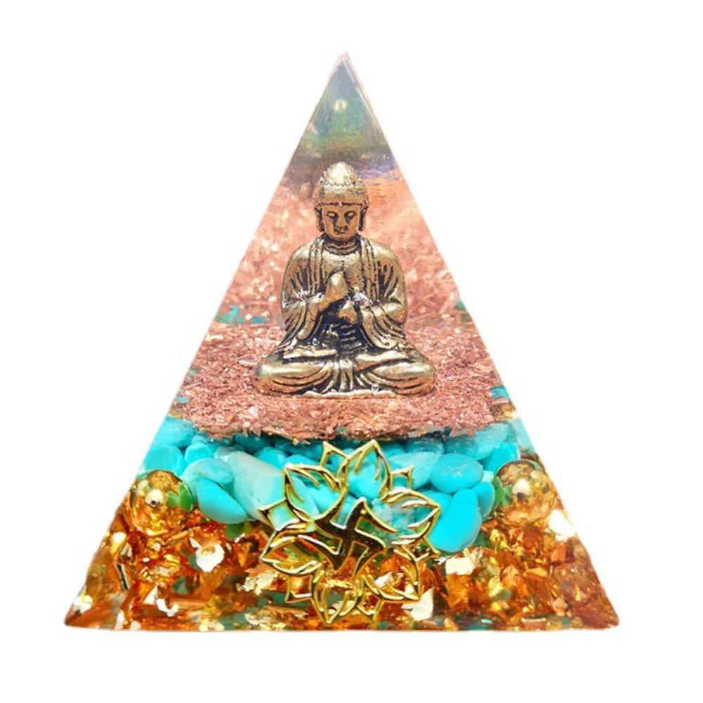 Natural Stone Crystal Orgonite Pyramid Healing Stone Chakra Reiki Home Office Decoration Gift Outdoor Garden Party Decor