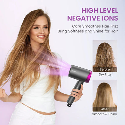 SEJOY Ionic Hair Dryers LED Display AnionTechnology Portable Lightweight Blow Dryer Airflow Salon