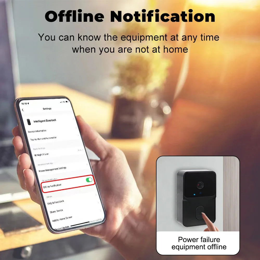 Secure HD Door Bell Intercom Voice Change Camera Wireless For Home Night Vision Smart Home Security WIFI Video Doorbell Two Way