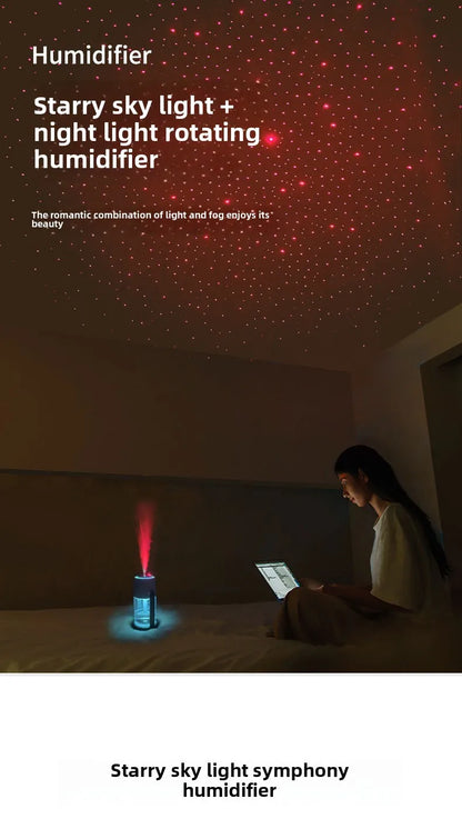 Star Projection Device Humidifier USB Ultrasonic Car Air Humidifier Household Hydrating Nebulizer