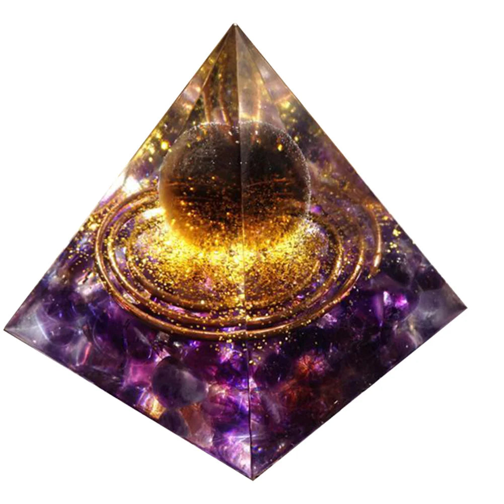 Natural Stone Crystal Orgonite Pyramid Healing Stone Chakra Reiki Home Office Decoration Gift Outdoor Garden Party Decor