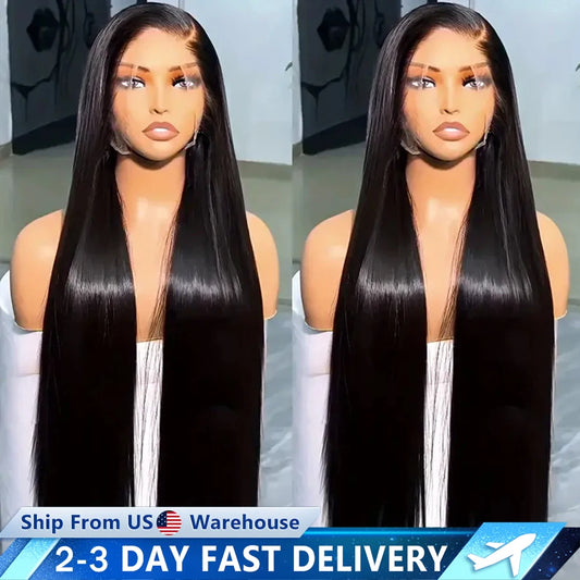 Straight 13x4 13x6 Lace Frontal Wig Glueless Wig Human Hair Wear Go 200Density Straight Human Hair Wigs 5x5 6x4 Pre Cut Lace Wig